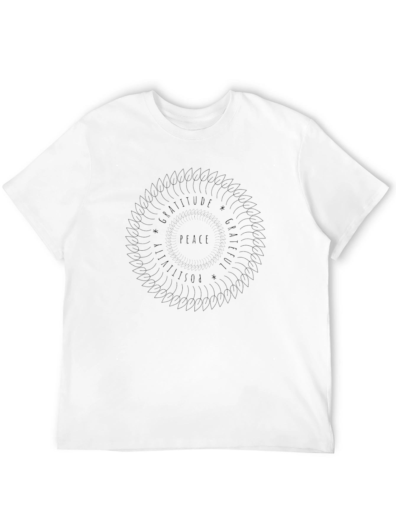 Gratitude & Peace Graphic Tee - Black