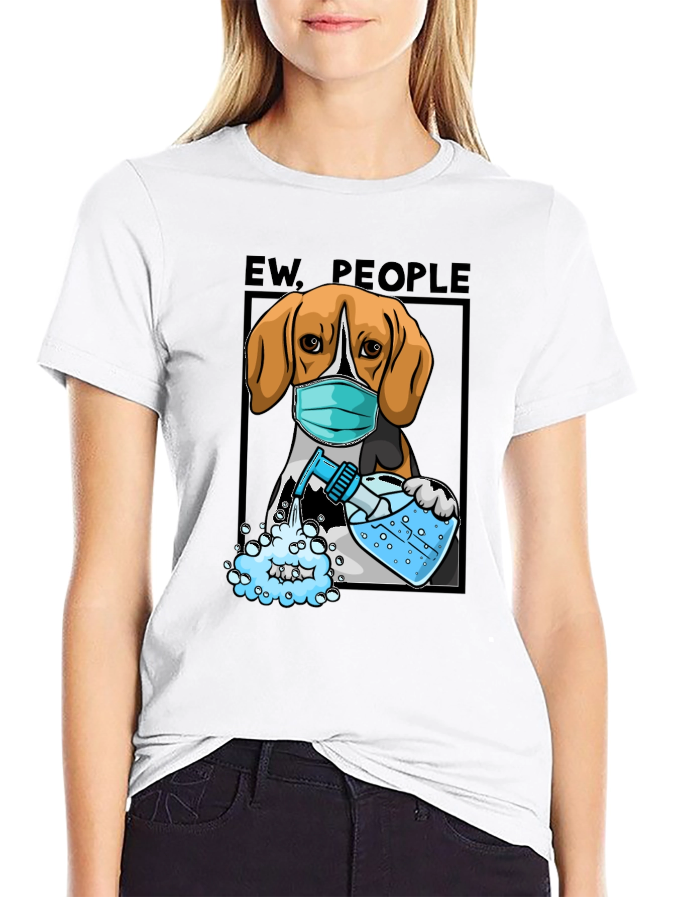 “Ew, People” Beagle T-Shirt – Funny Dog Lover Graphic Tee