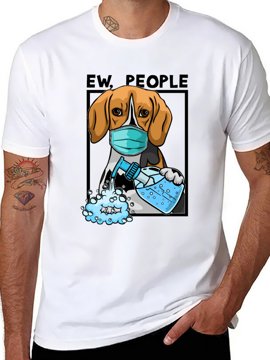 “Ew, People” Beagle T-Shirt – Funny Dog Lover Graphic Tee