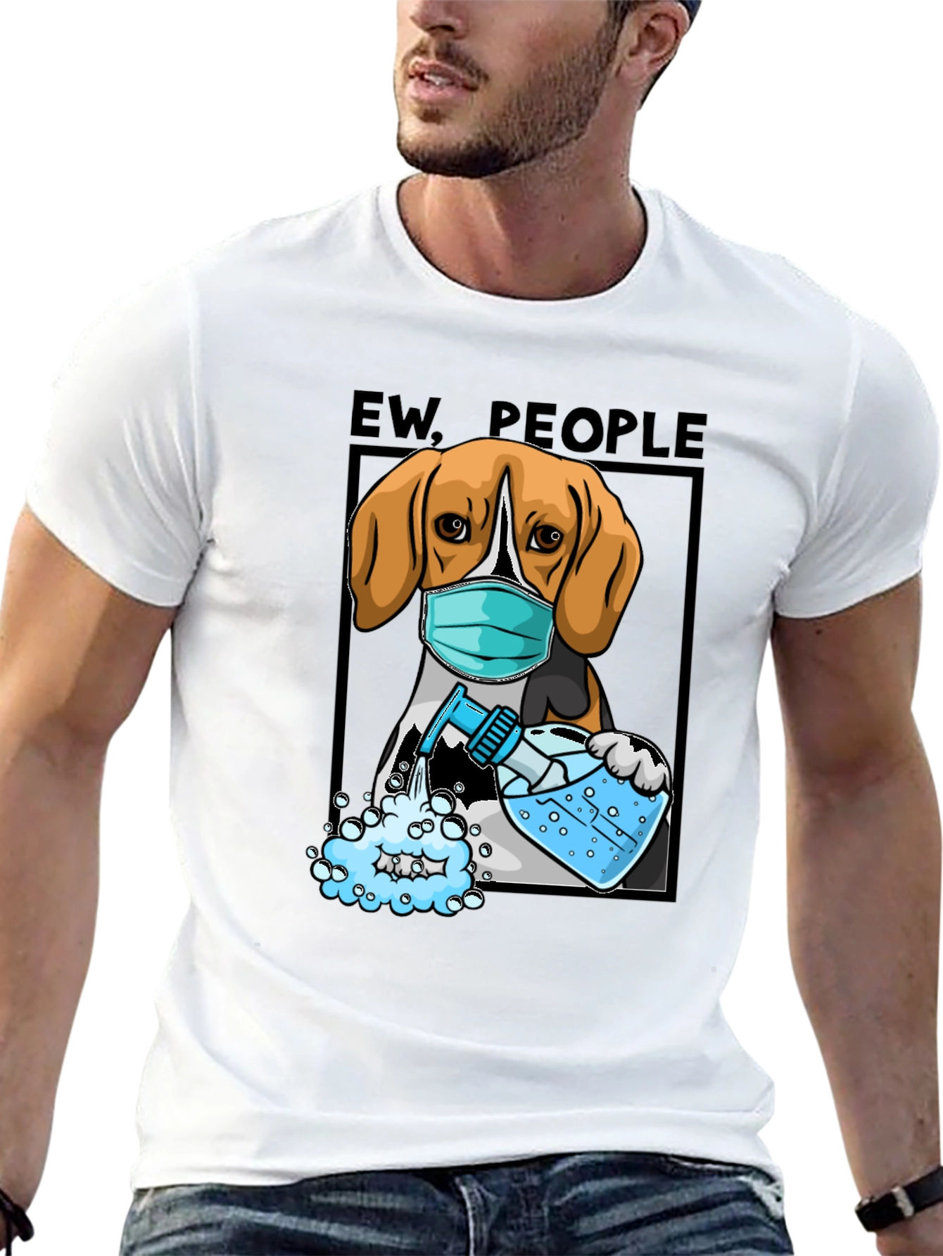“Ew, People” Beagle T-Shirt – Funny Dog Lover Graphic Tee