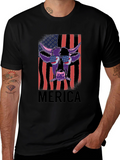Patriotic Cow Graphic Tee - Merica Style