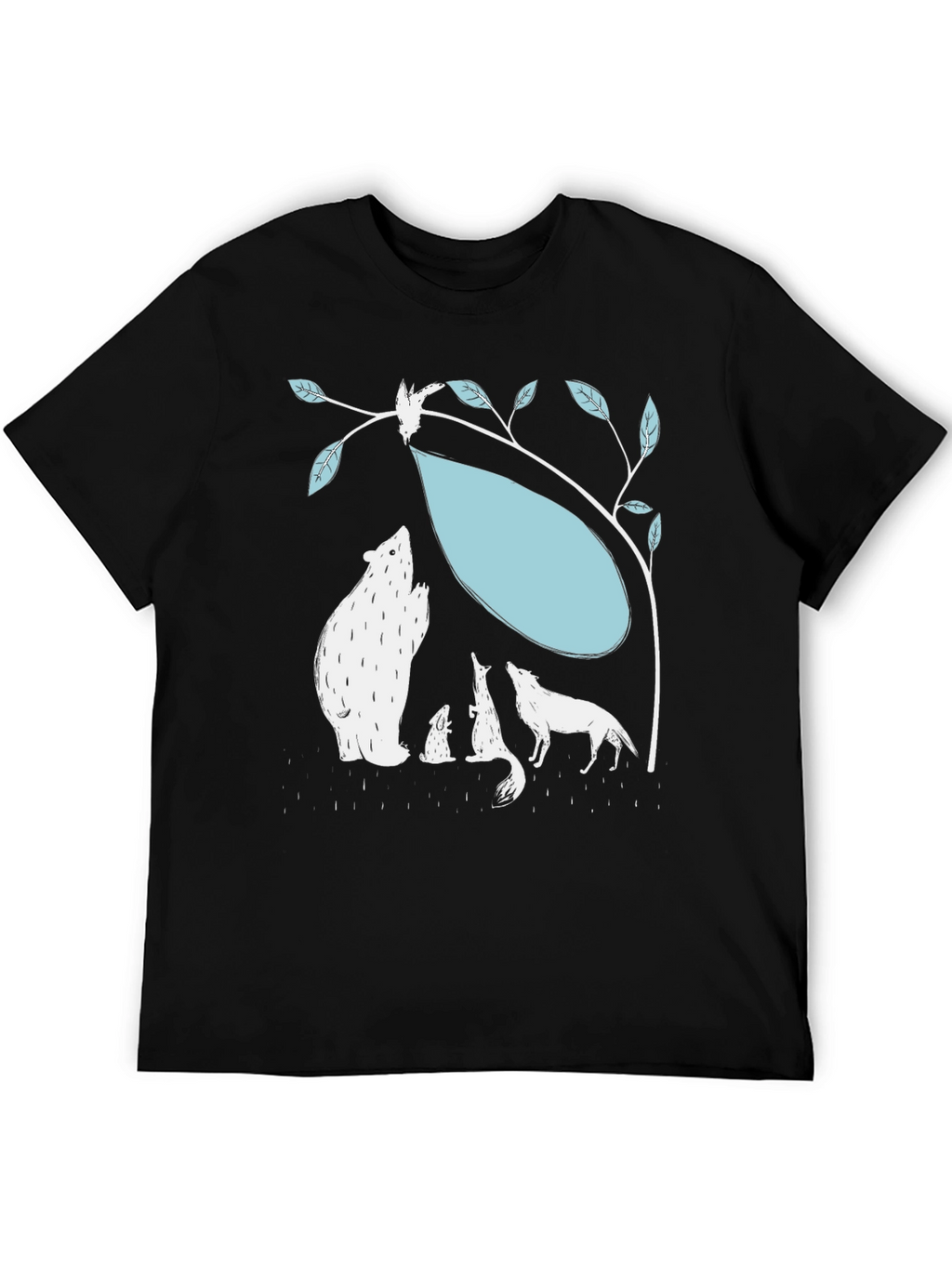 Black T-Shirt with Animal Graphic