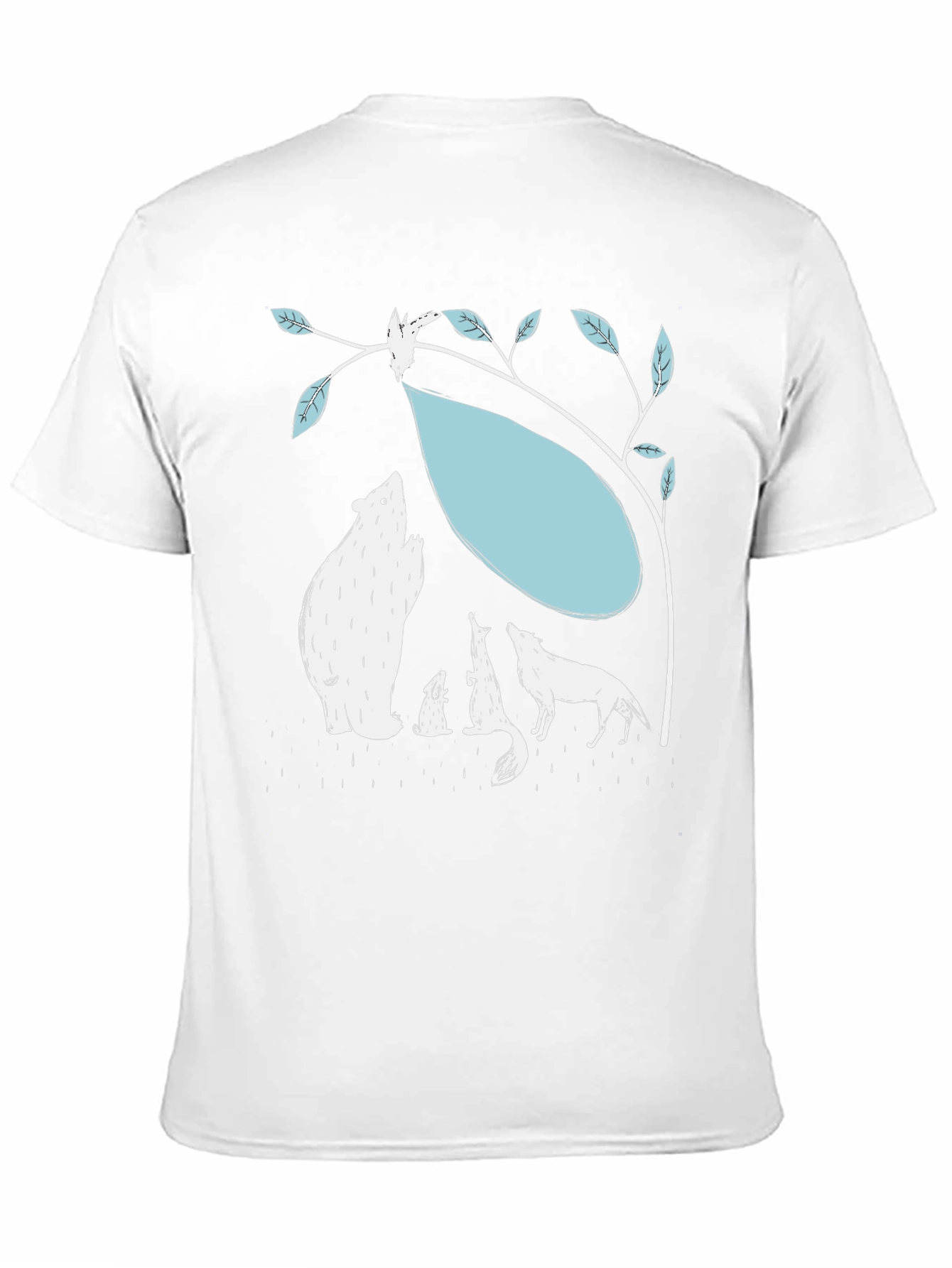 Black T-Shirt with Animal Graphic