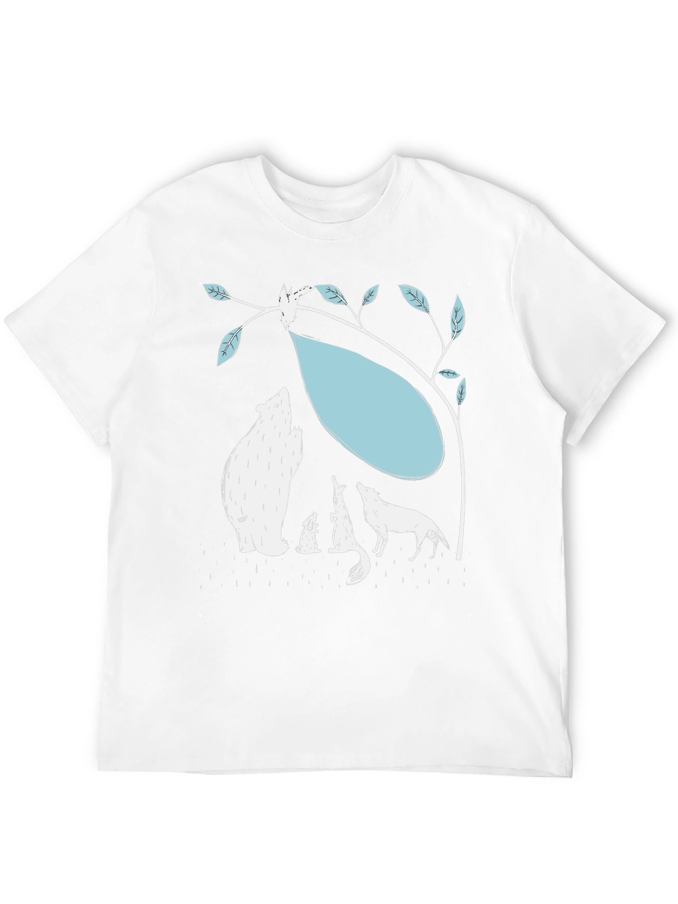 Black T-Shirt with Animal Graphic