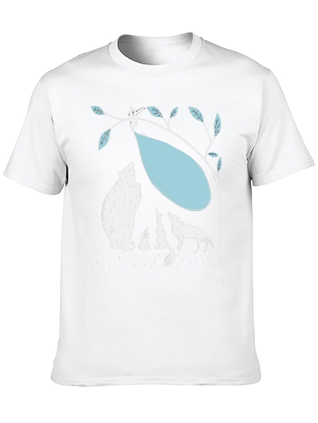 Black T-Shirt with Animal Graphic