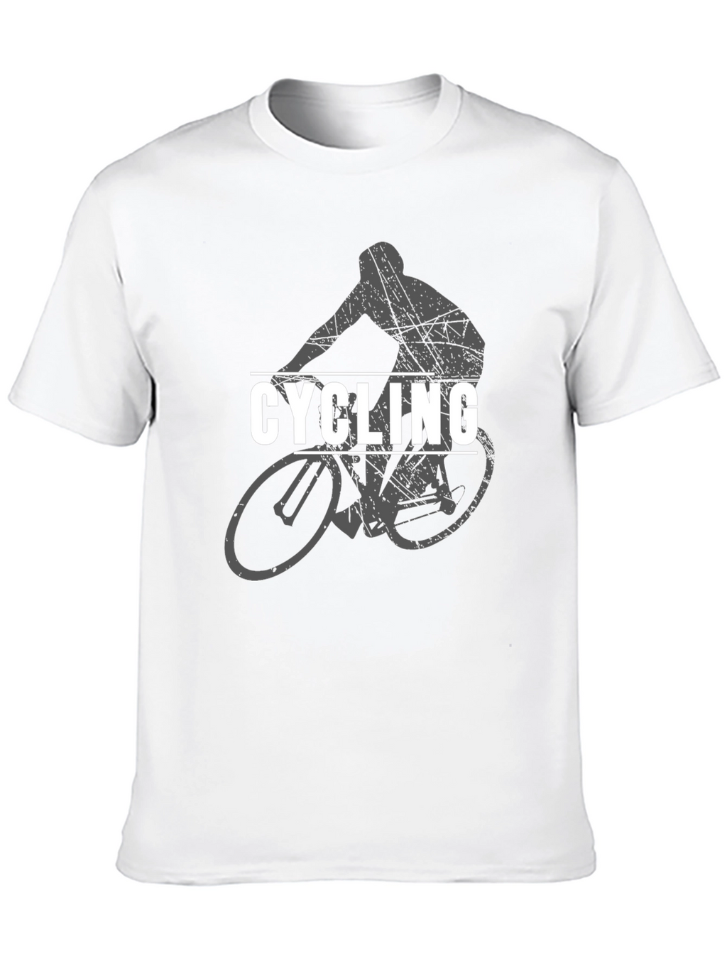 Cycling Graphic T-Shirt - Black Cotton Blend Tee