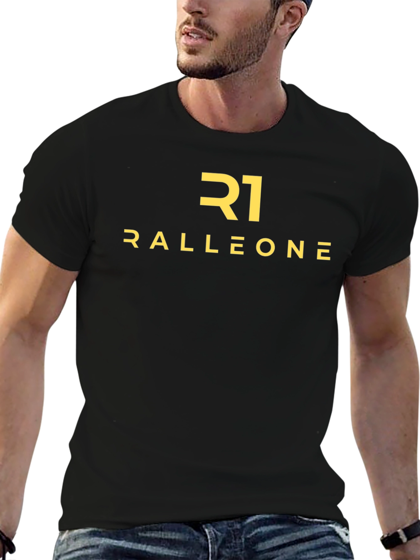 Ralleone R1 Black Graphic Tee - Mens