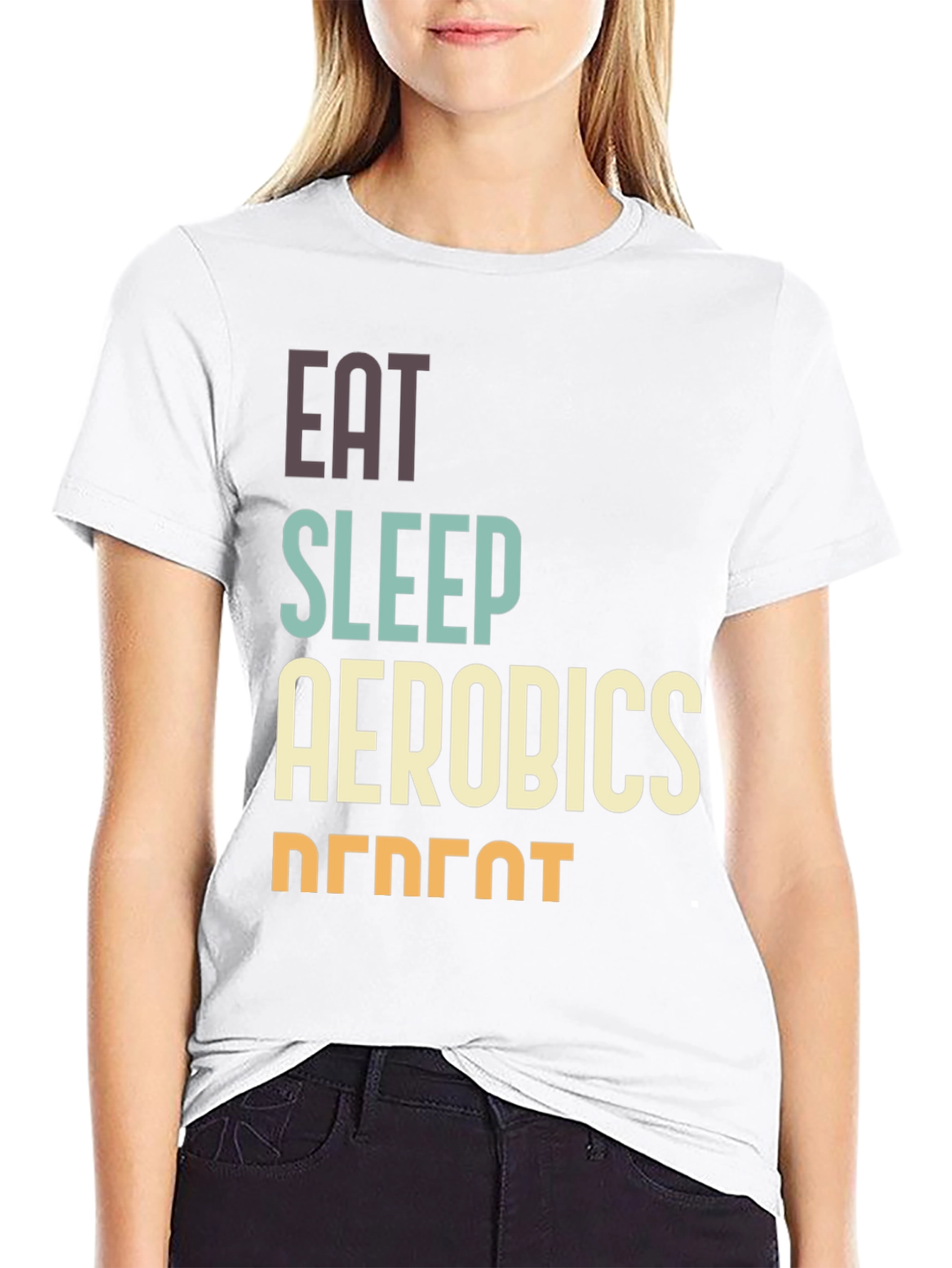 Eat Sleep Aerobics Repeat T-Shirt