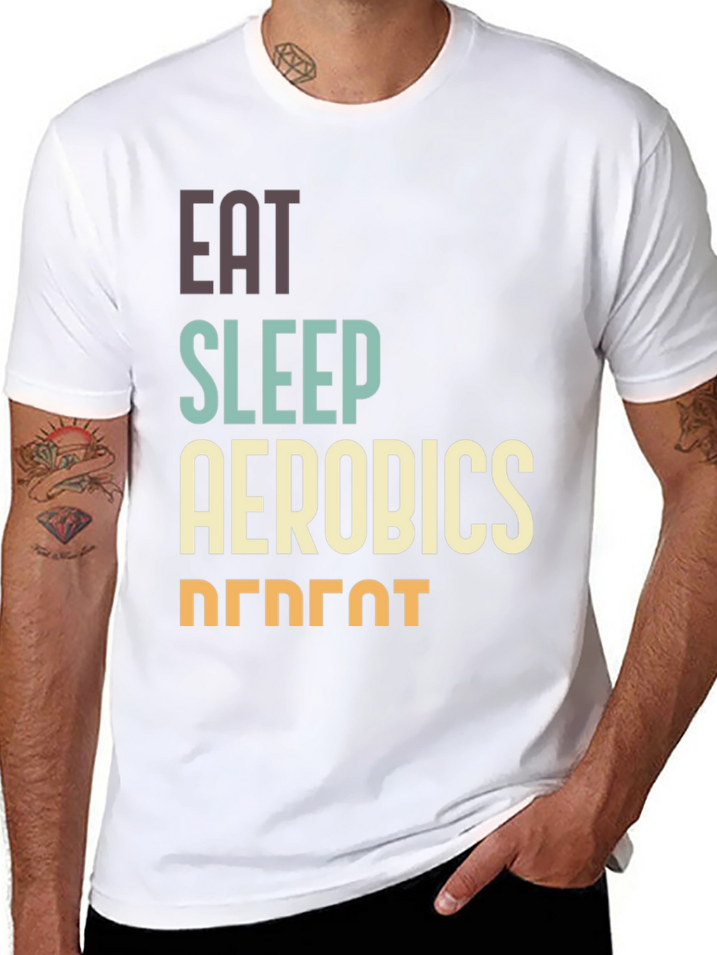 Eat Sleep Aerobics Repeat T-Shirt