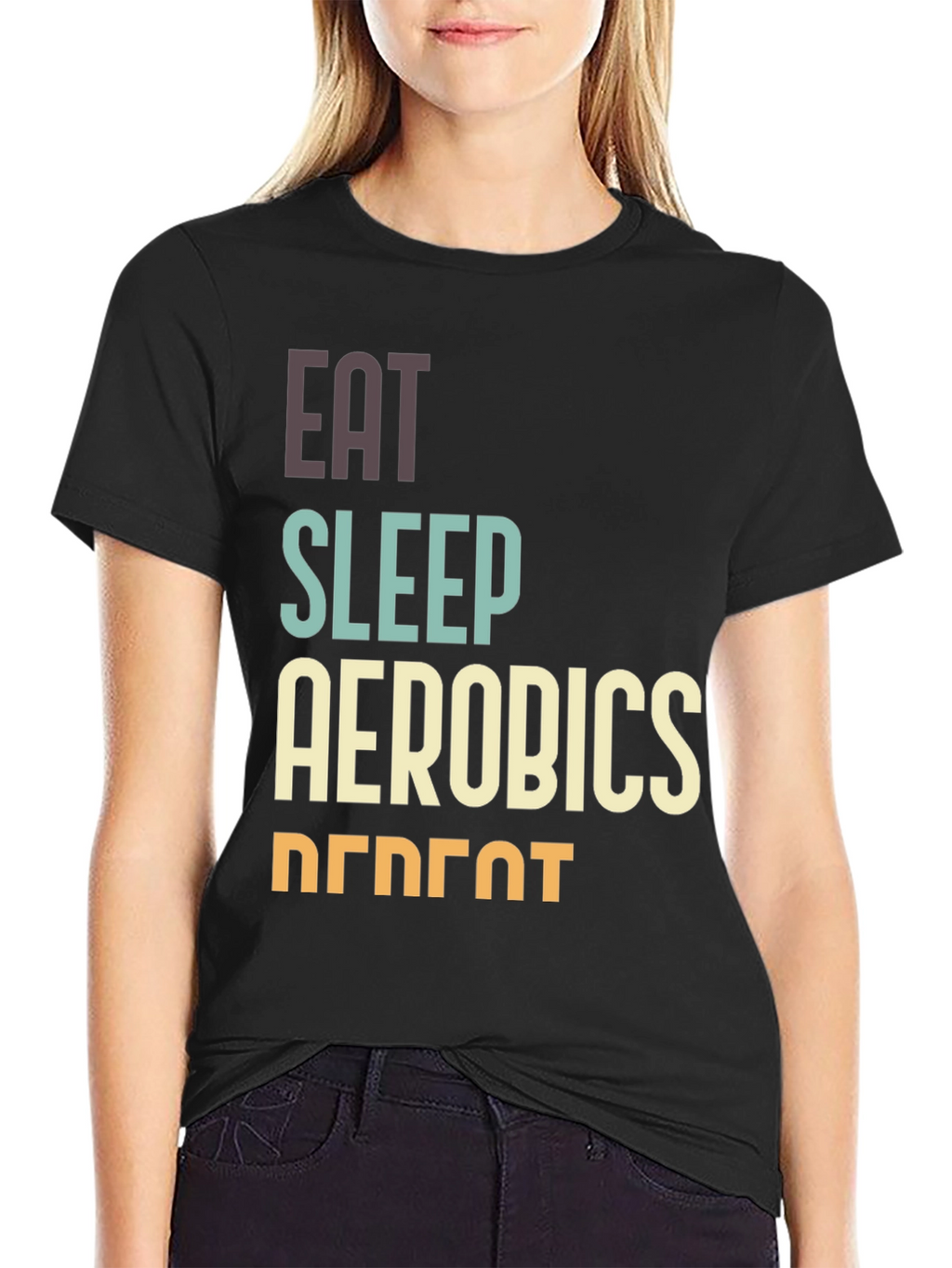 Eat Sleep Aerobics Repeat T-Shirt