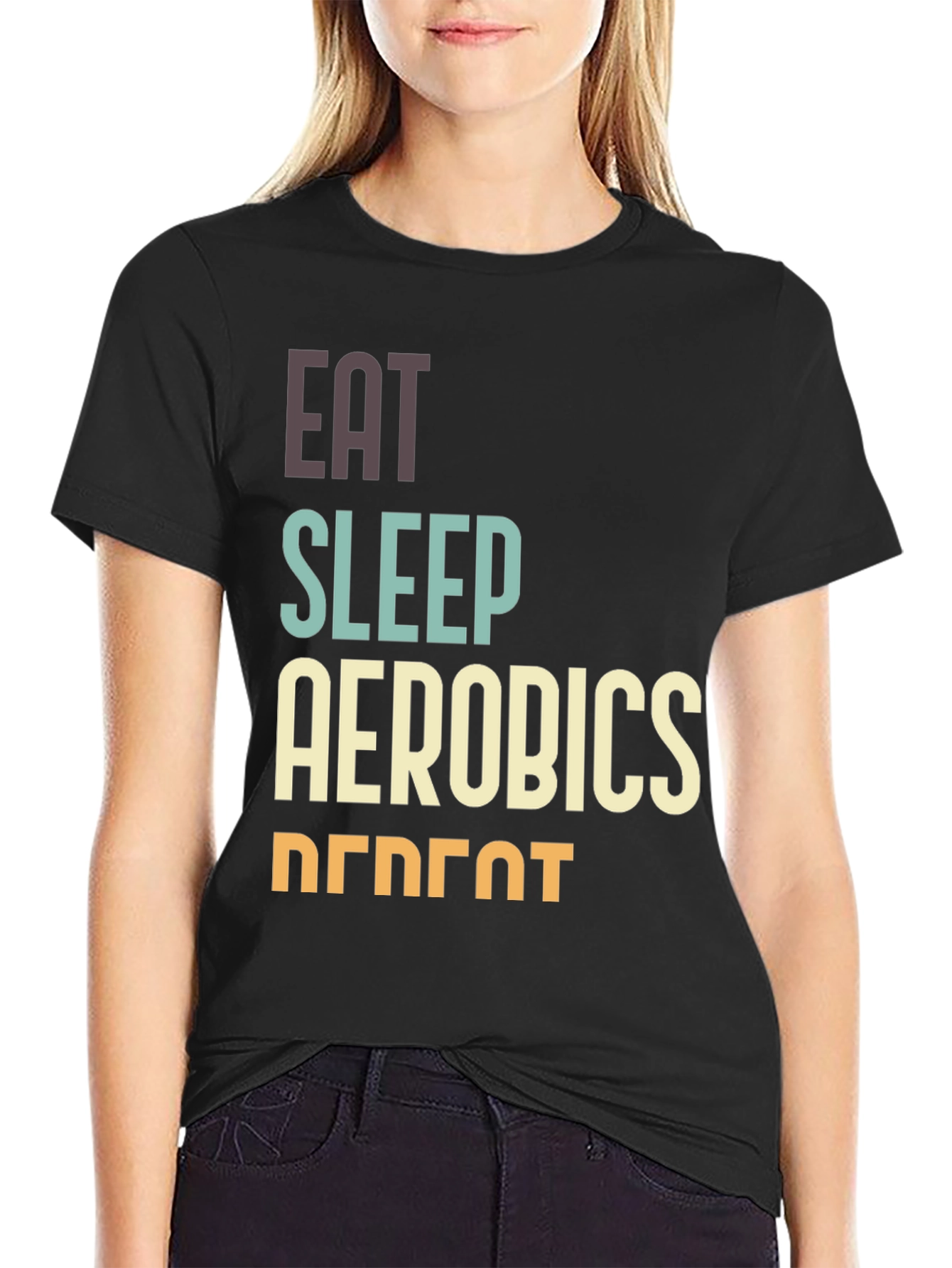 Eat Sleep Aerobics Repeat T-Shirt