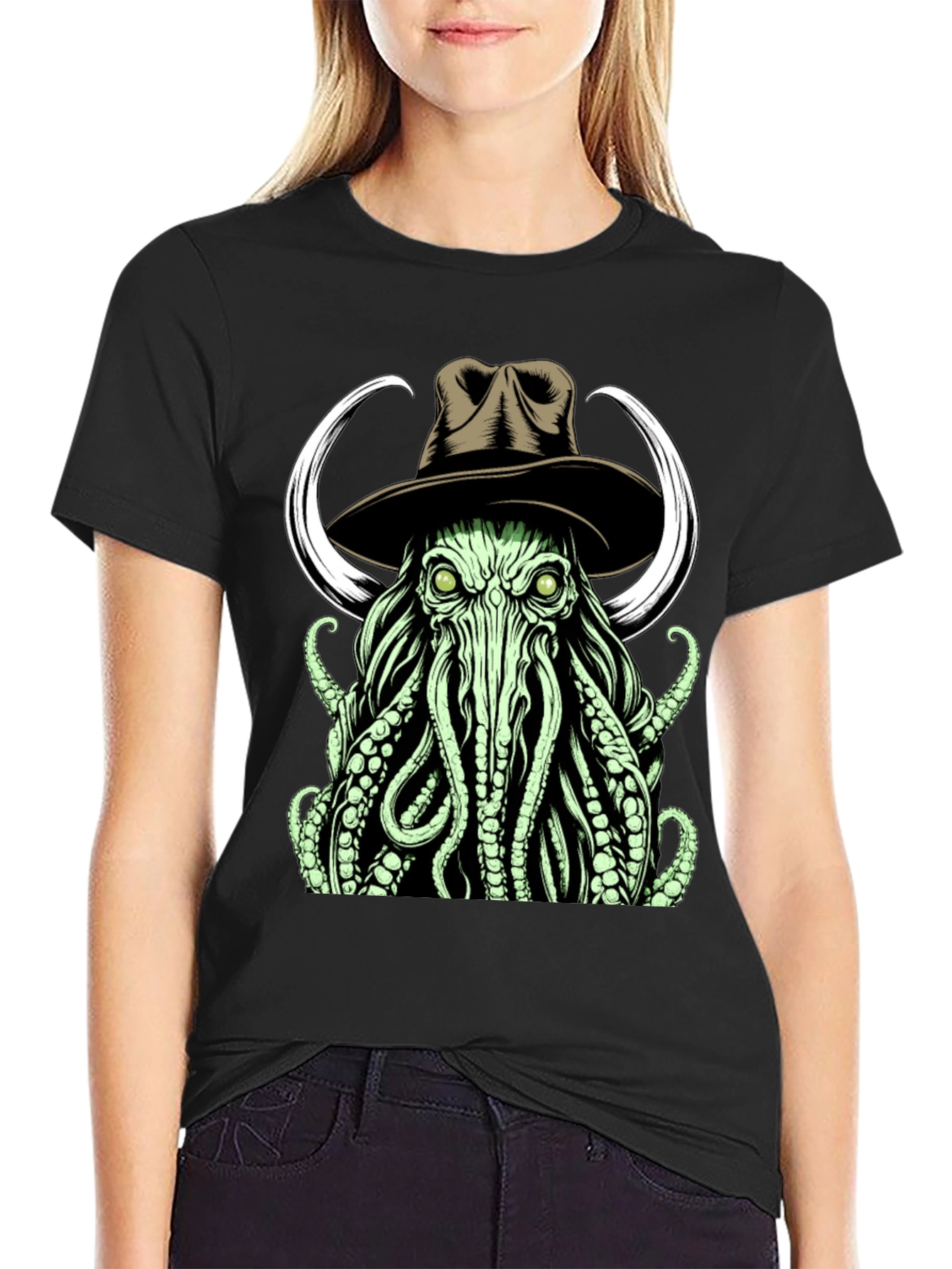 Cthulhu Cowboy T-Shirt - Eldritch Horror Western Style