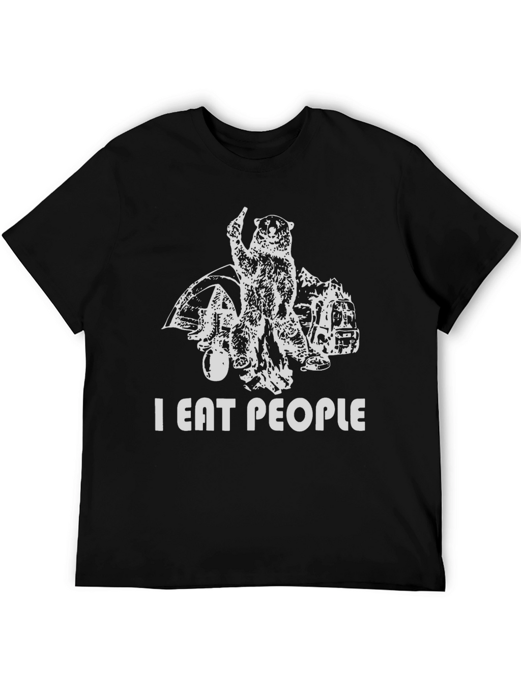 I Eat People Funny Bear T-Shirt