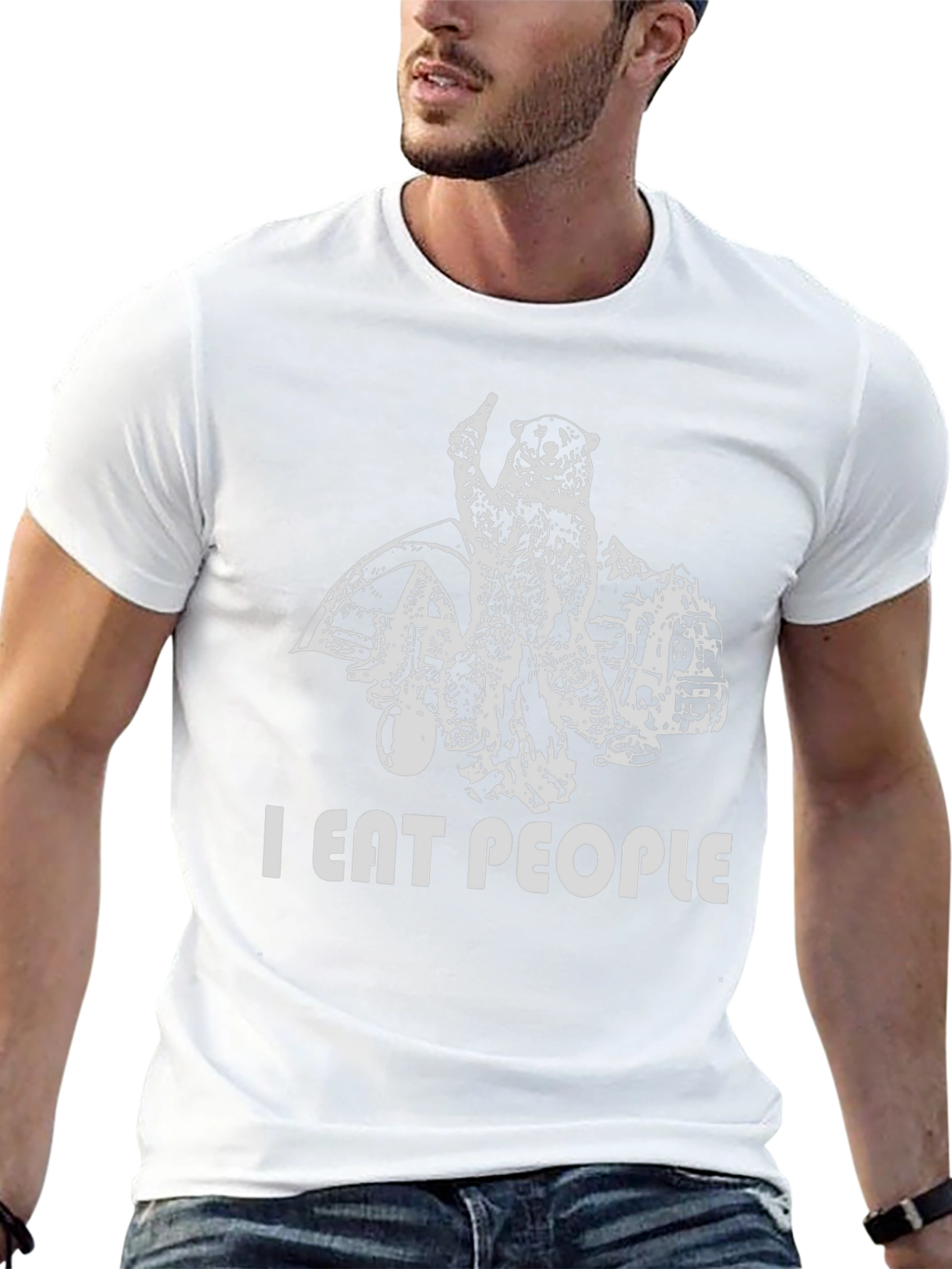 I Eat People Funny Bear T-Shirt