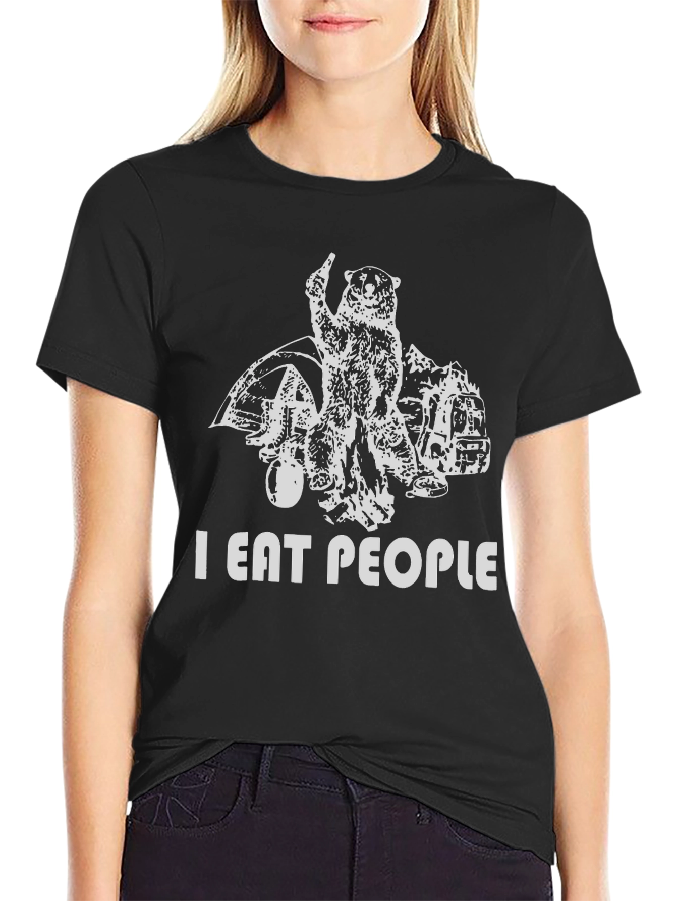 I Eat People Funny Bear T-Shirt