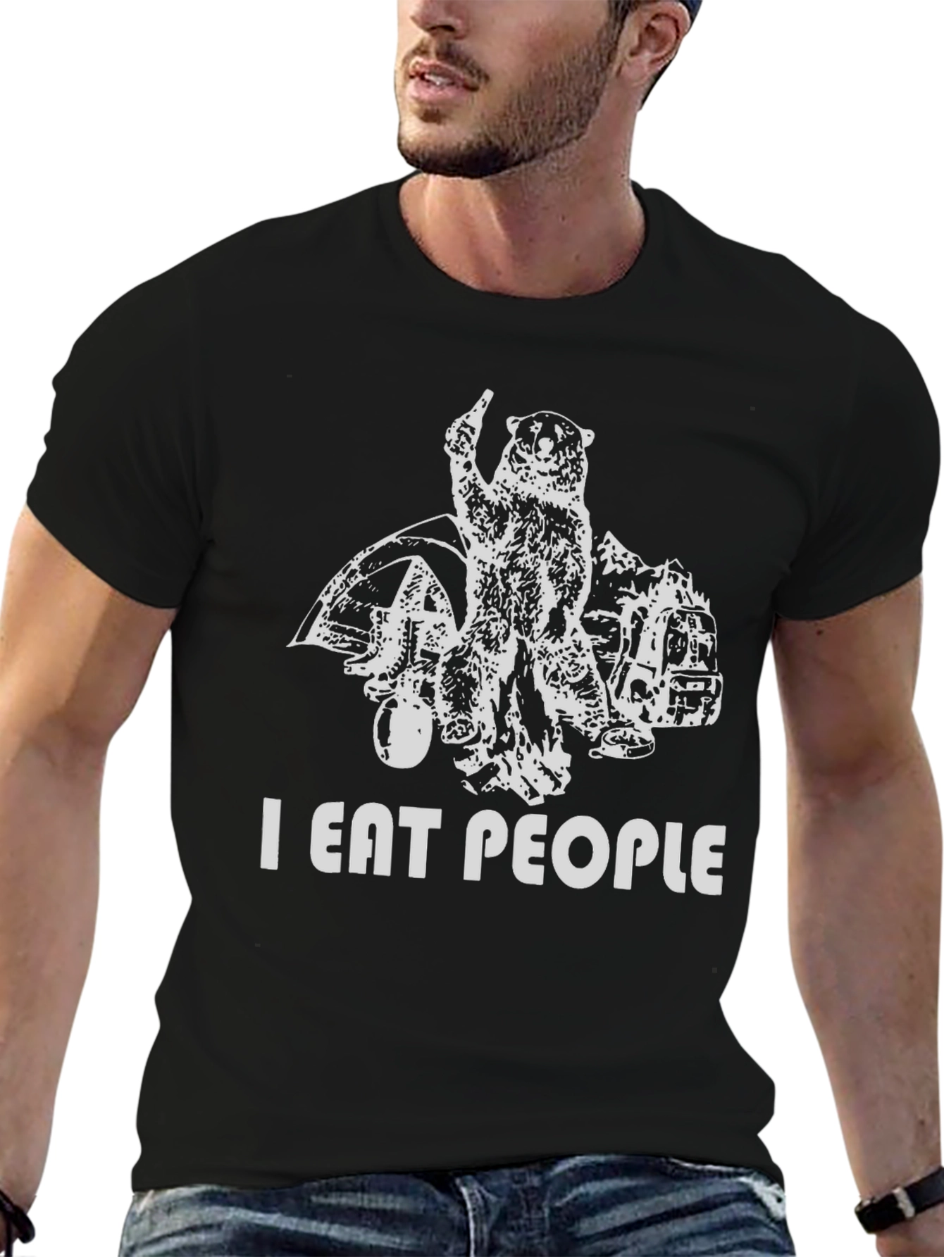 I Eat People Funny Bear T-Shirt