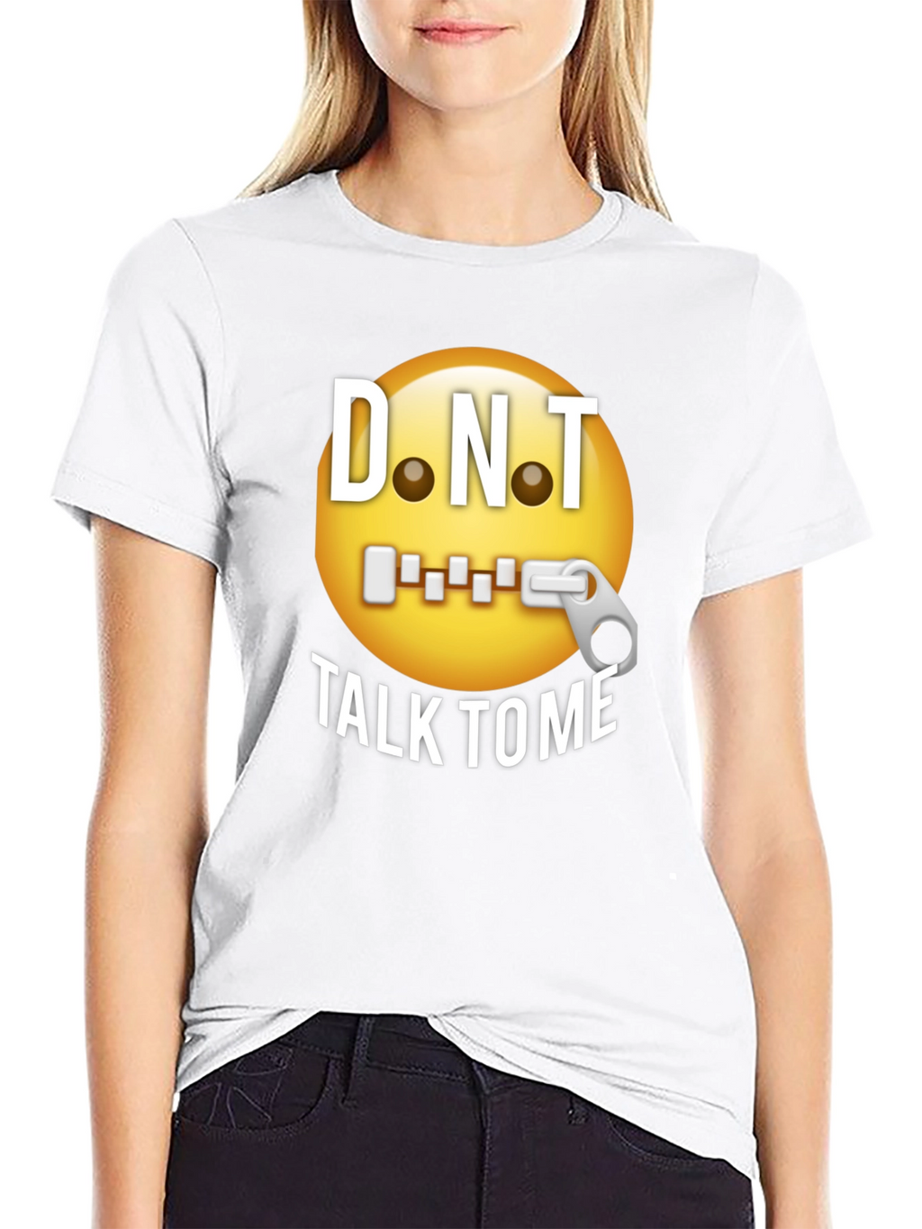 D.N.T. Emoji Graphic T-Shirt - Black Humor Tee