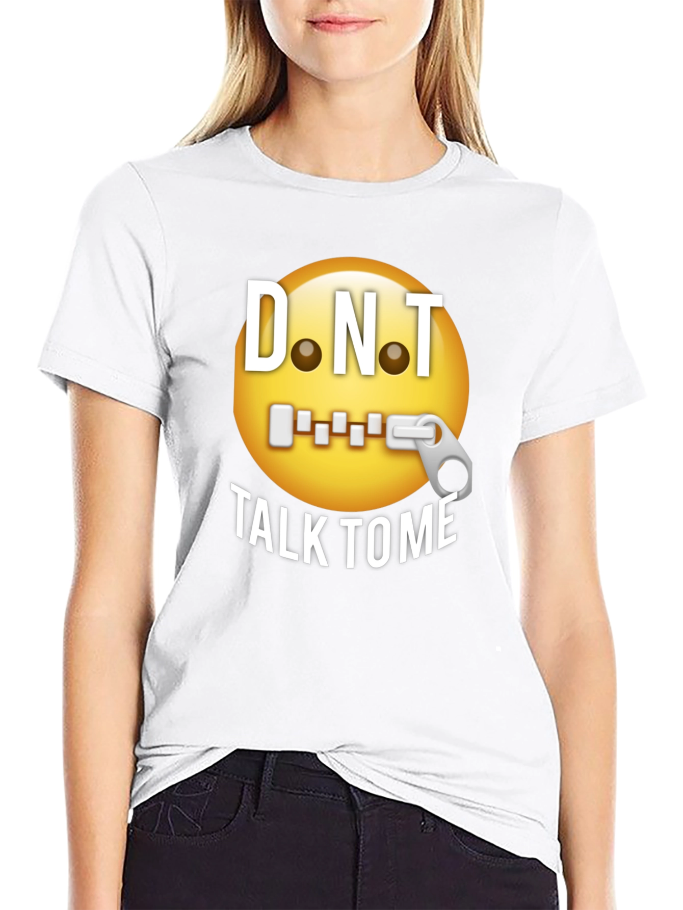 D.N.T. Emoji Graphic T-Shirt - Black Humor Tee