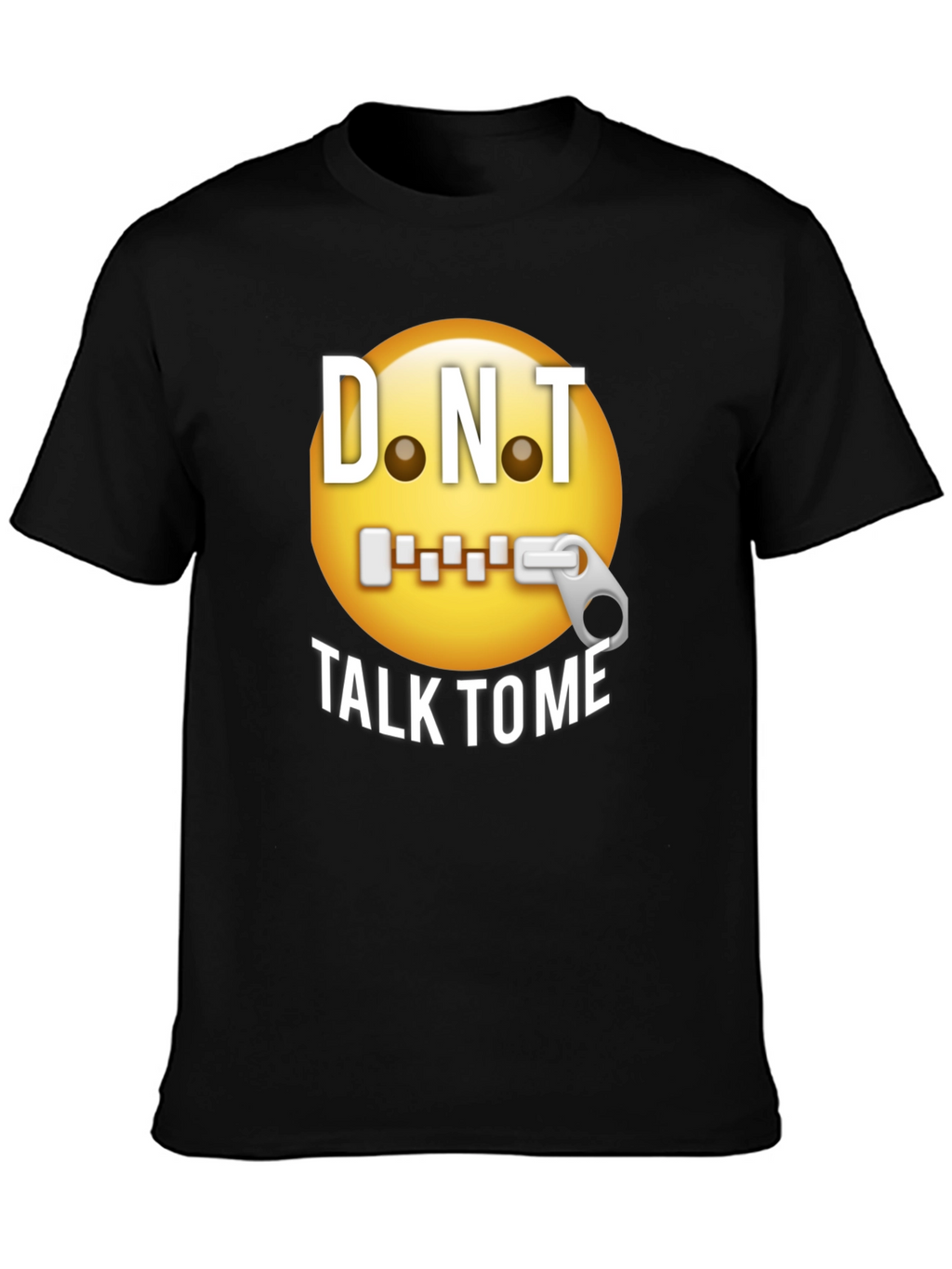 D.N.T. Emoji Graphic T-Shirt - Black Humor Tee