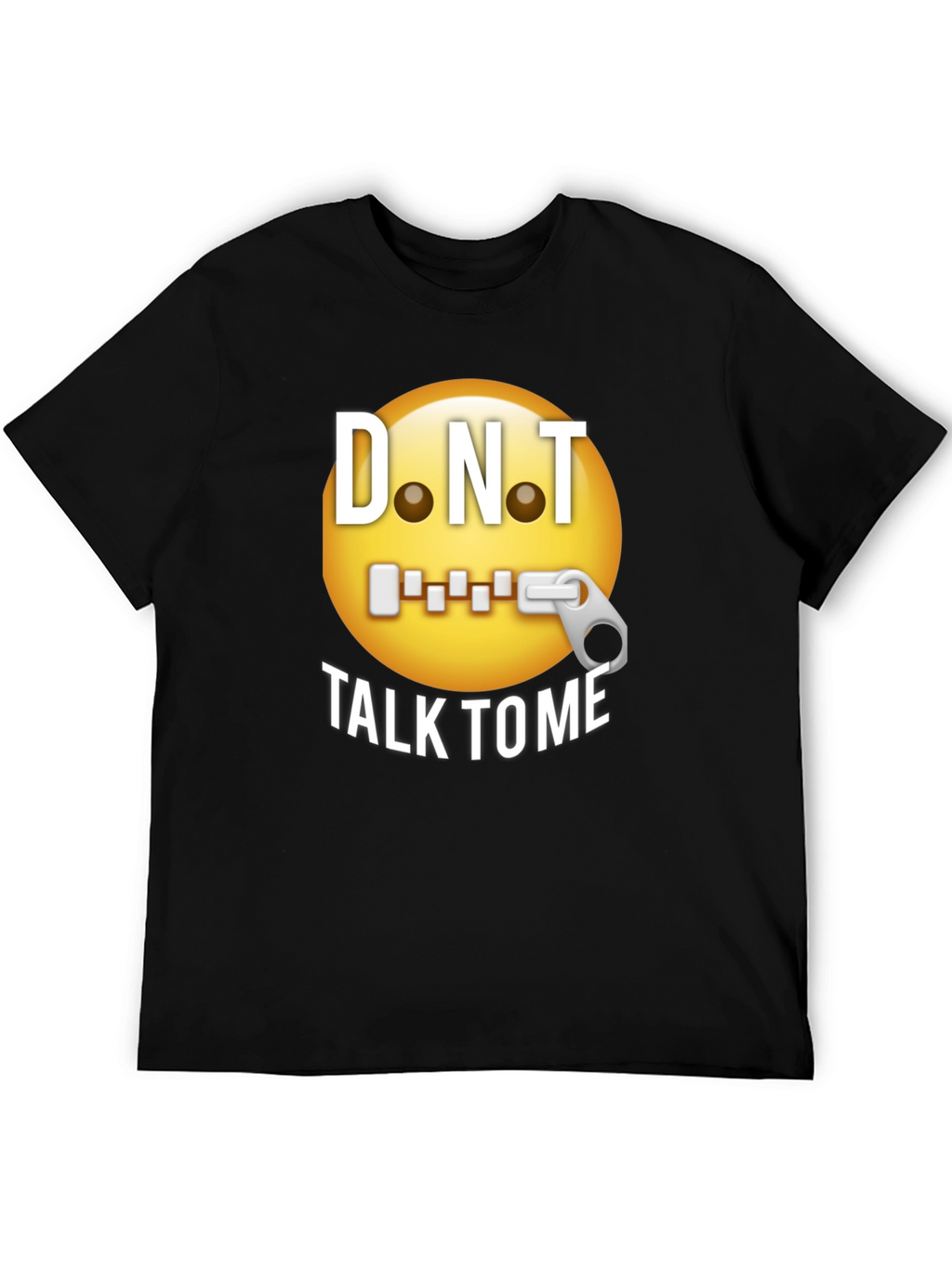 D.N.T. Emoji Graphic T-Shirt - Black Humor Tee