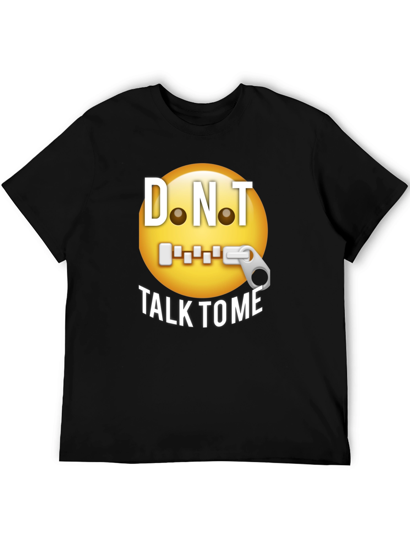 D.N.T. Emoji Graphic T-Shirt - Black Humor Tee