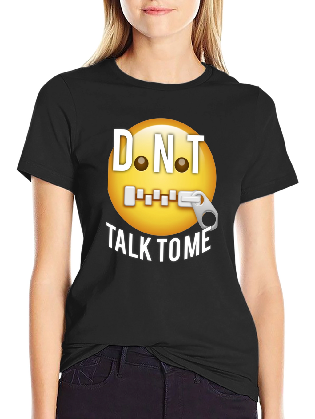 D.N.T. Emoji Graphic T-Shirt - Black Humor Tee