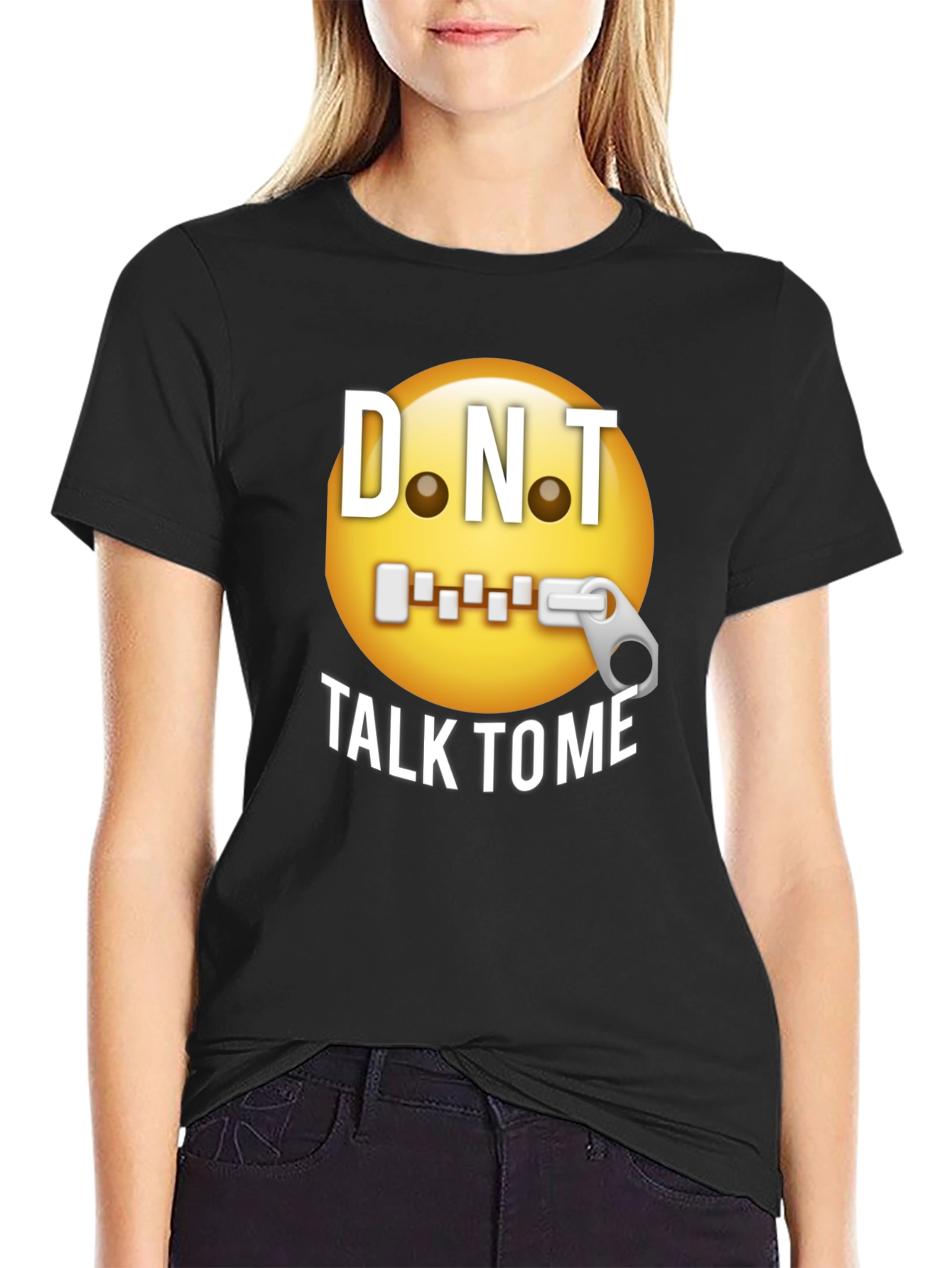 D.N.T. Emoji Graphic T-Shirt - Black Humor Tee