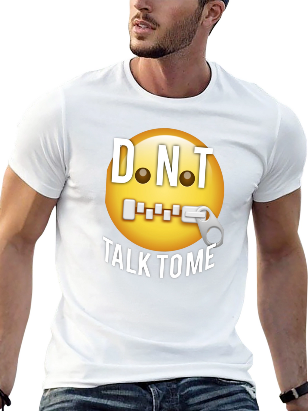 D.N.T. Emoji Graphic T-Shirt - Black Humor Tee