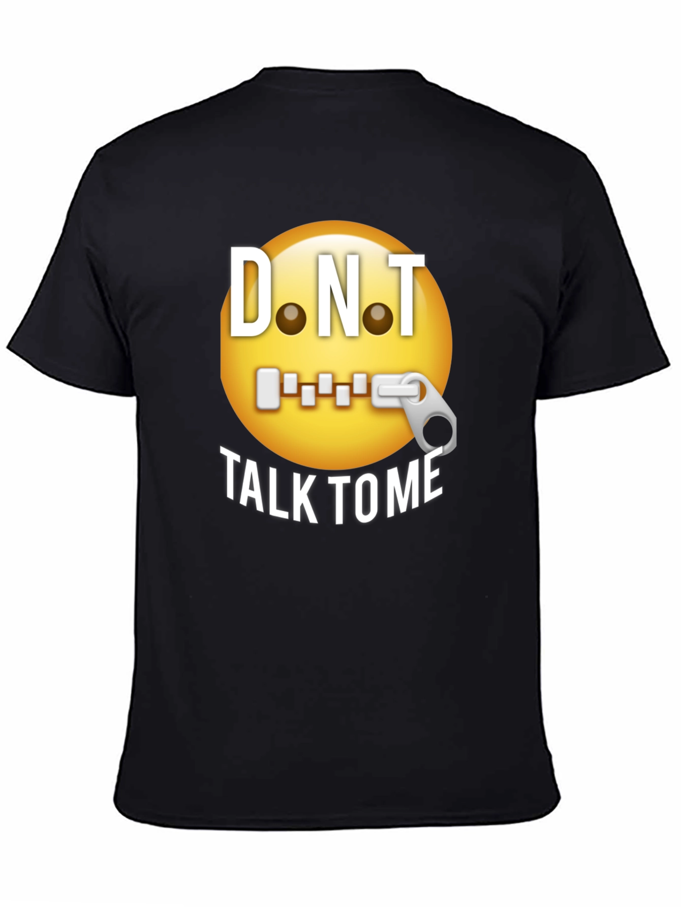 D.N.T. Emoji Graphic T-Shirt - Black Humor Tee