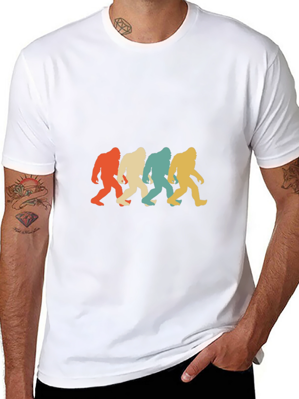 Retro Bigfoot T-Shirt: Sasquatch Silhouette Tee