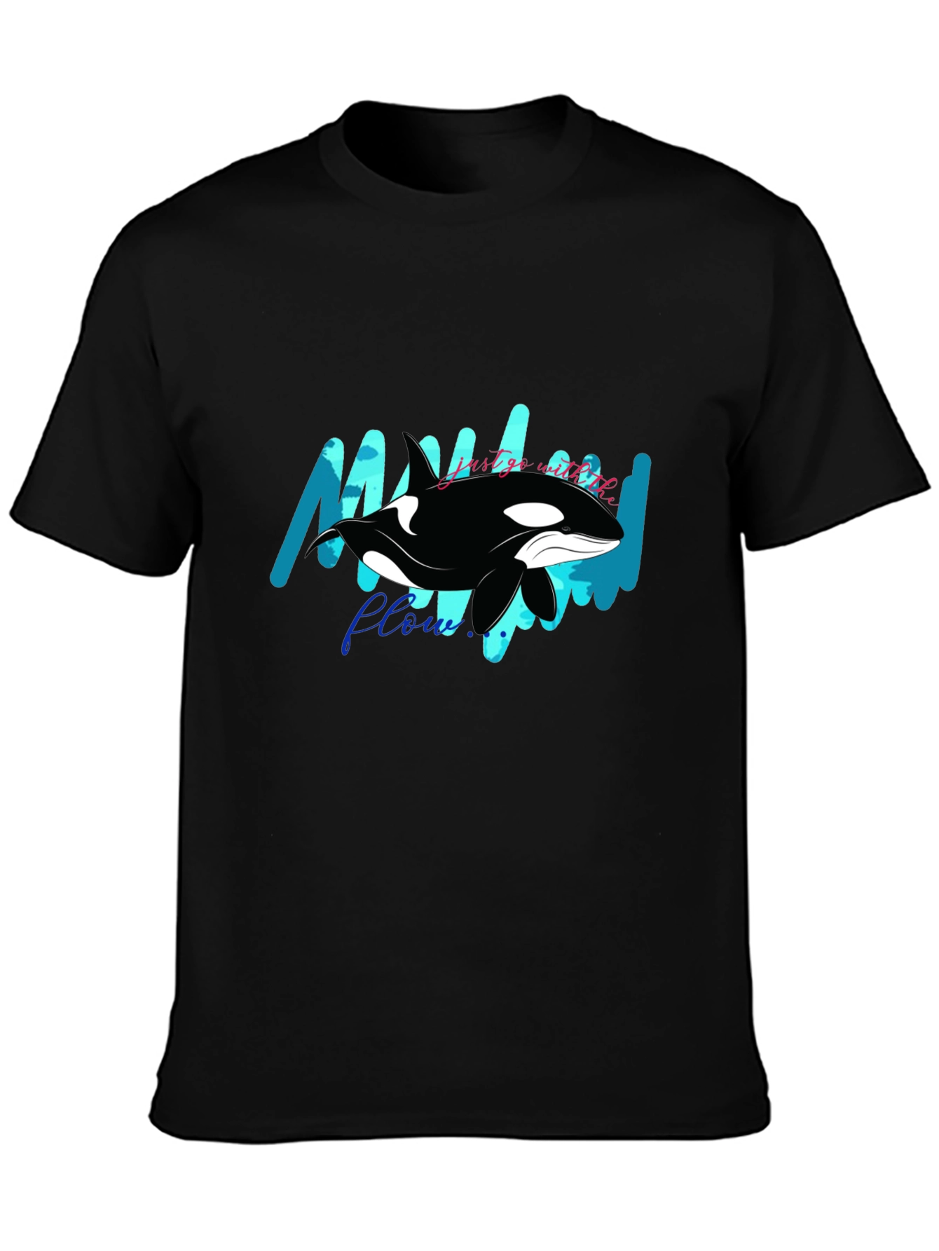 Orca Whale Graphic Tee - Just Go With the Flow!