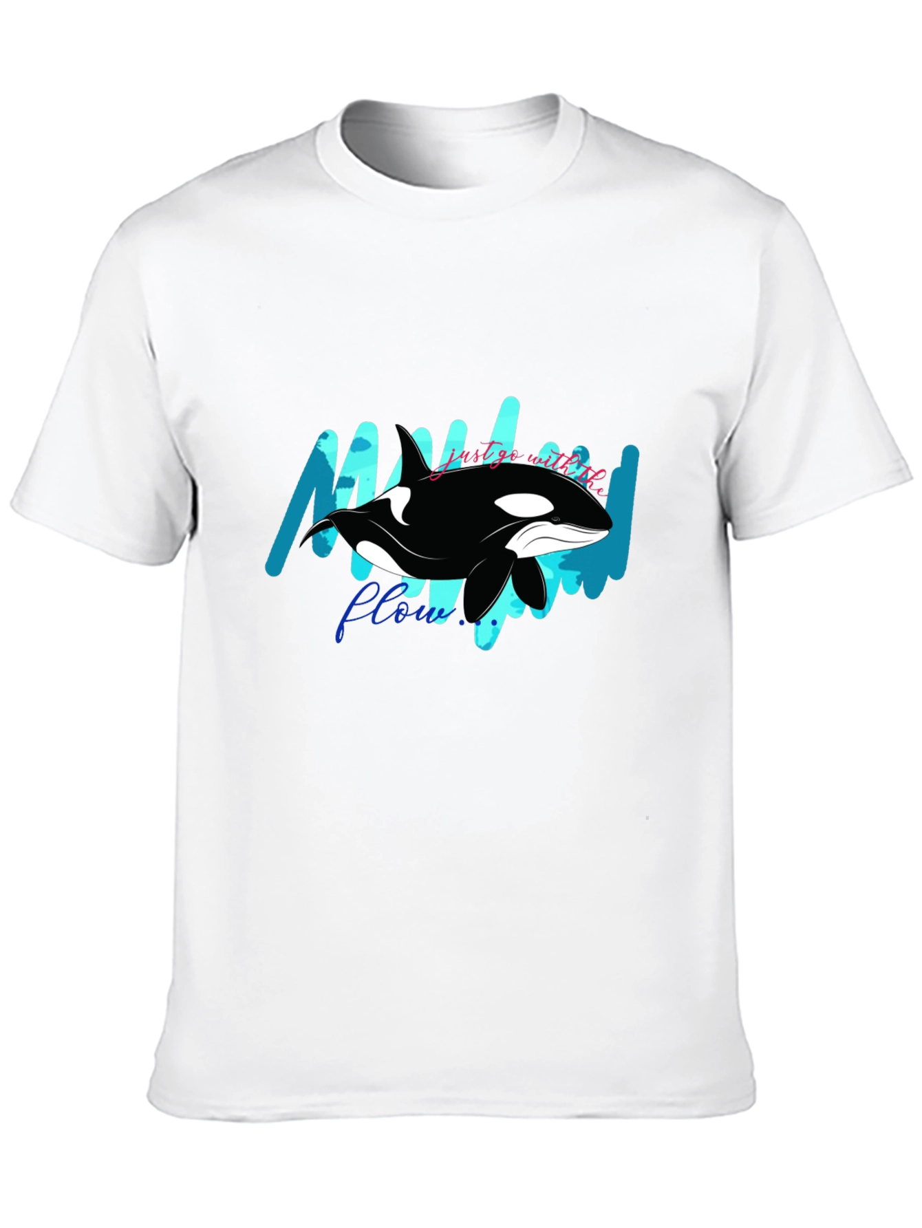 Orca Whale Graphic Tee - Just Go With the Flow!