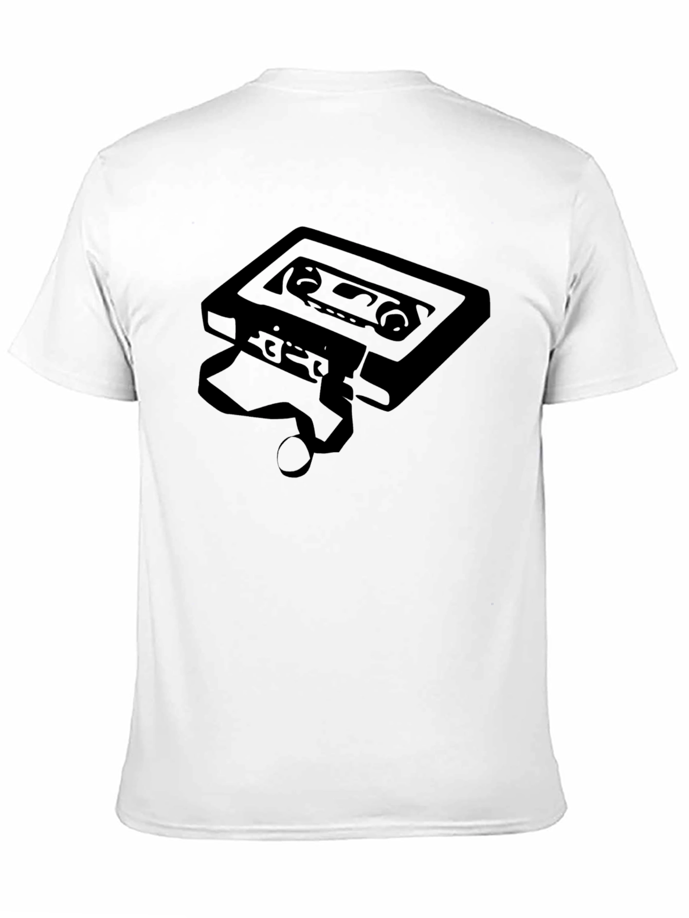 Retro Cassette Tape Graphic Tee - Black