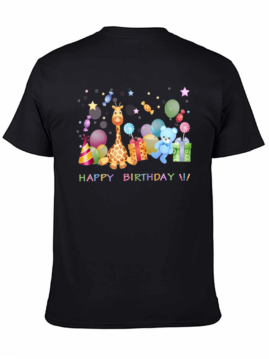 Happy Birthday Giraffe & Teddy Bear T-Shirt