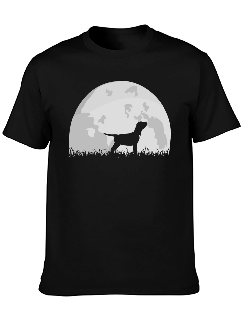 Dog Silhouette Moon Graphic Tee