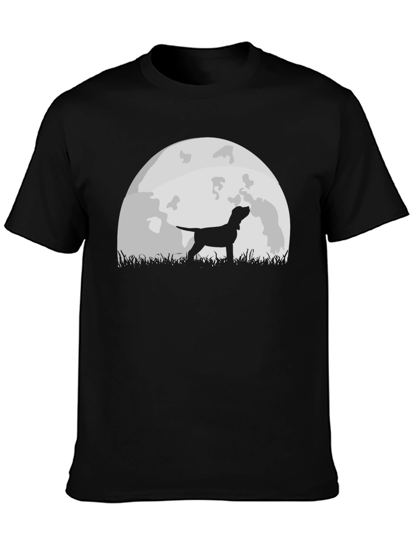 Dog Silhouette Moon Graphic Tee