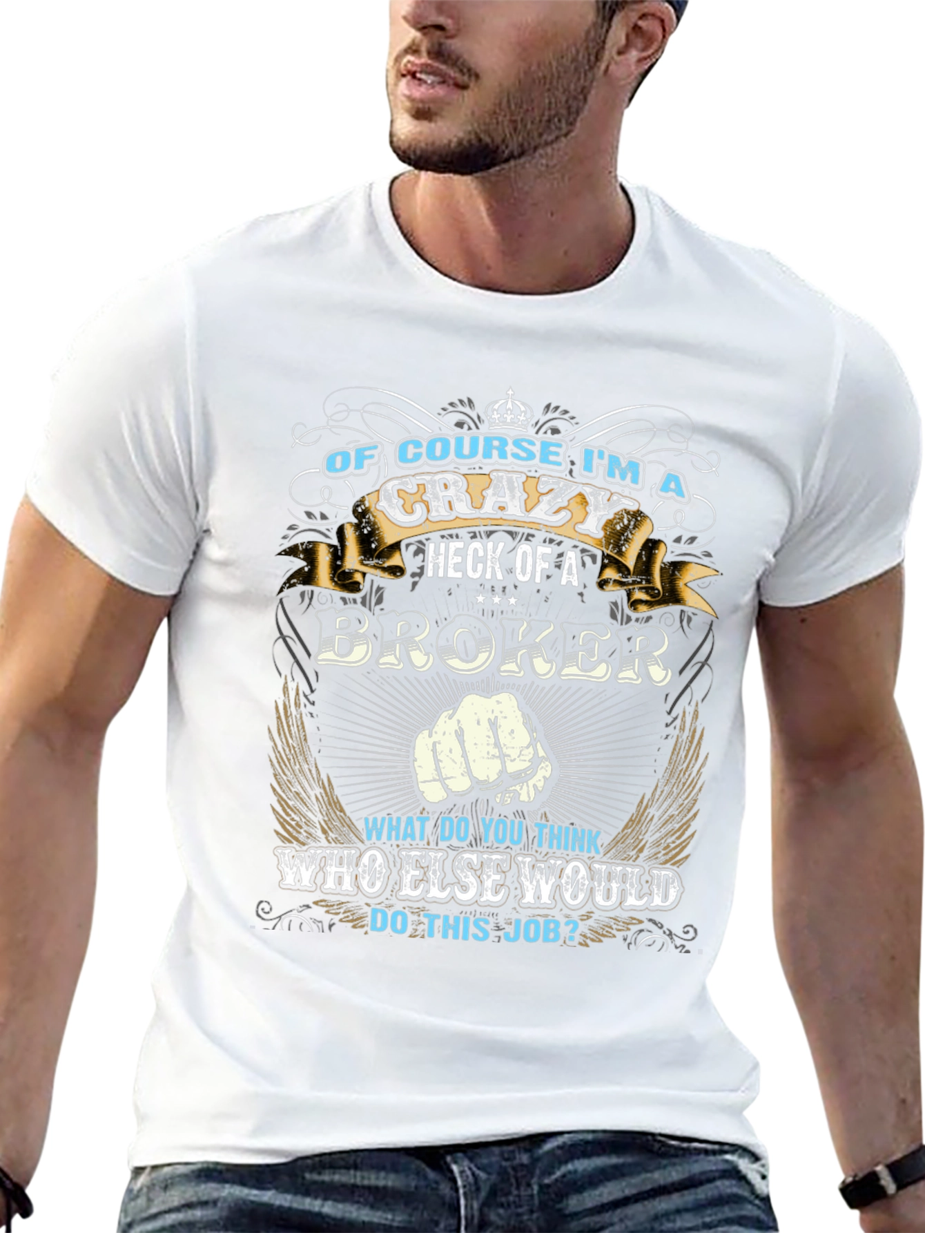 Crazy Broker T-Shirt - Unique Graphic Tee