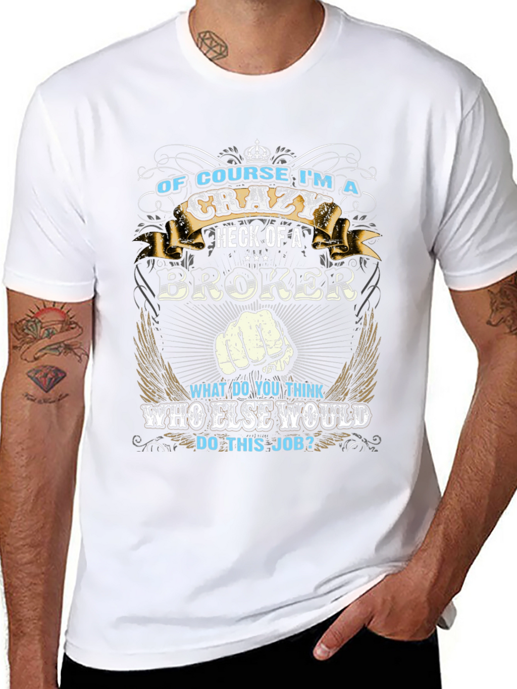 Crazy Broker T-Shirt - Unique Graphic Tee