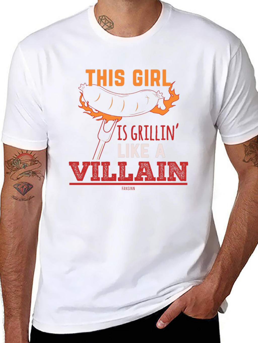 This Girl Is Grillin Like A Villain Funny T-Shirt