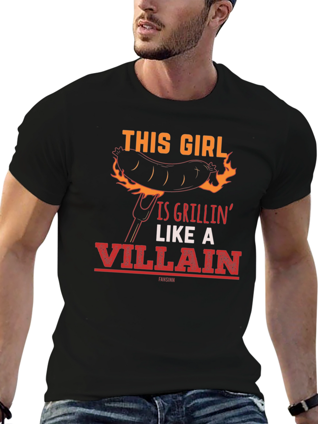 This Girl Is Grillin Like A Villain Funny T-Shirt