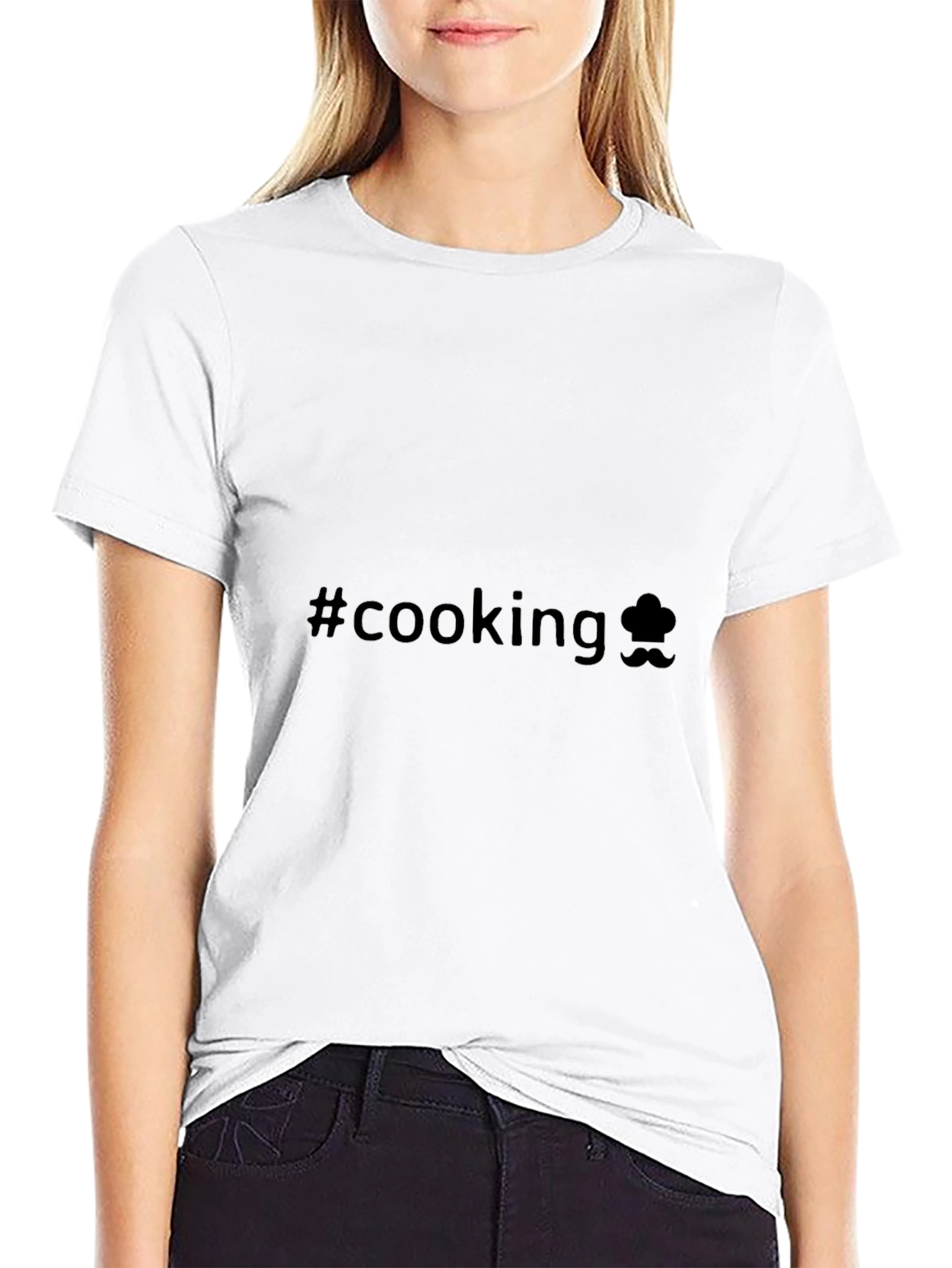 Cooking T-Shirt - Chef Hat and Mustache Graphic Tee
