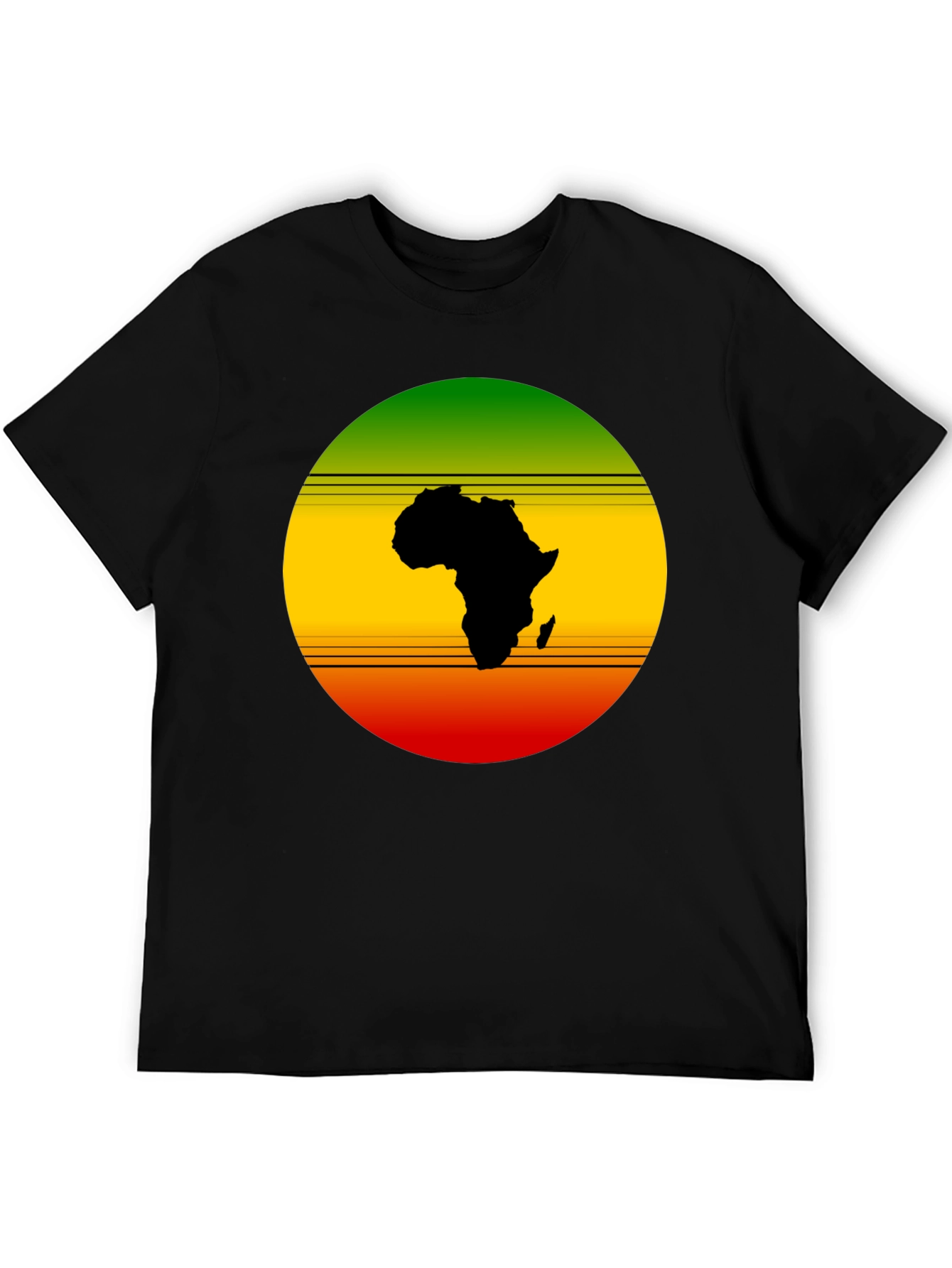 Africa Map Rasta Color T-Shirt