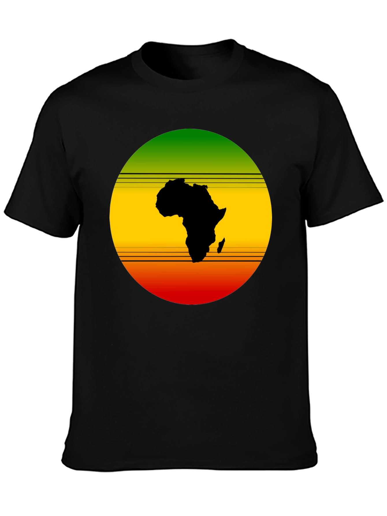 Africa Map Rasta Color T-Shirt