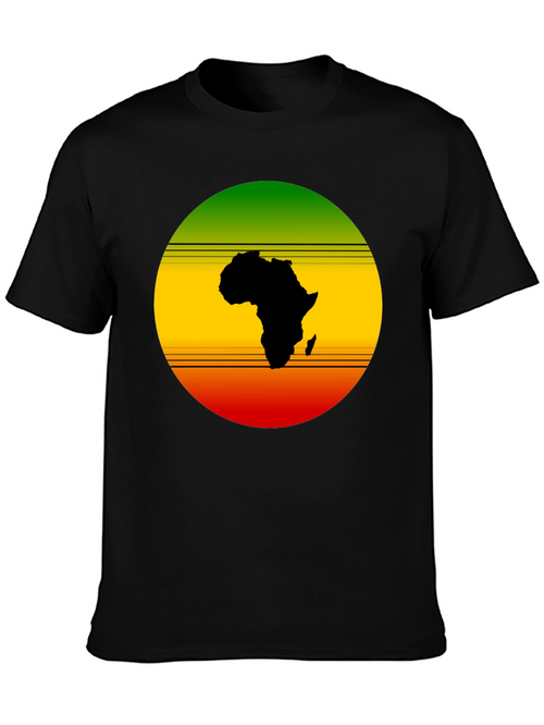 Africa Map Rasta Color T-Shirt