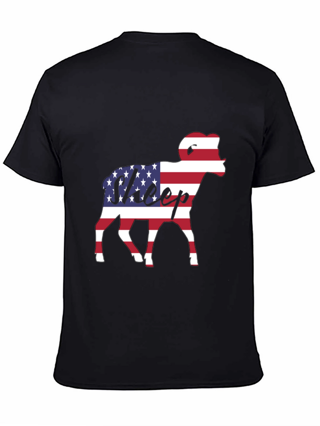 Patriotic Sheep T-Shirt - USA Flag Graphic Tee