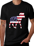 Patriotic Sheep T-Shirt - USA Flag Graphic Tee