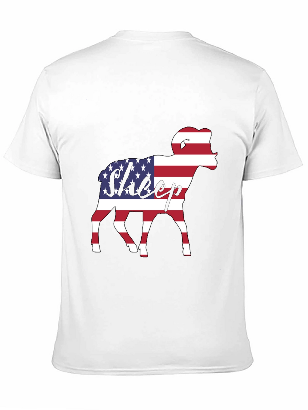 Patriotic Sheep T-Shirt - USA Flag Graphic Tee
