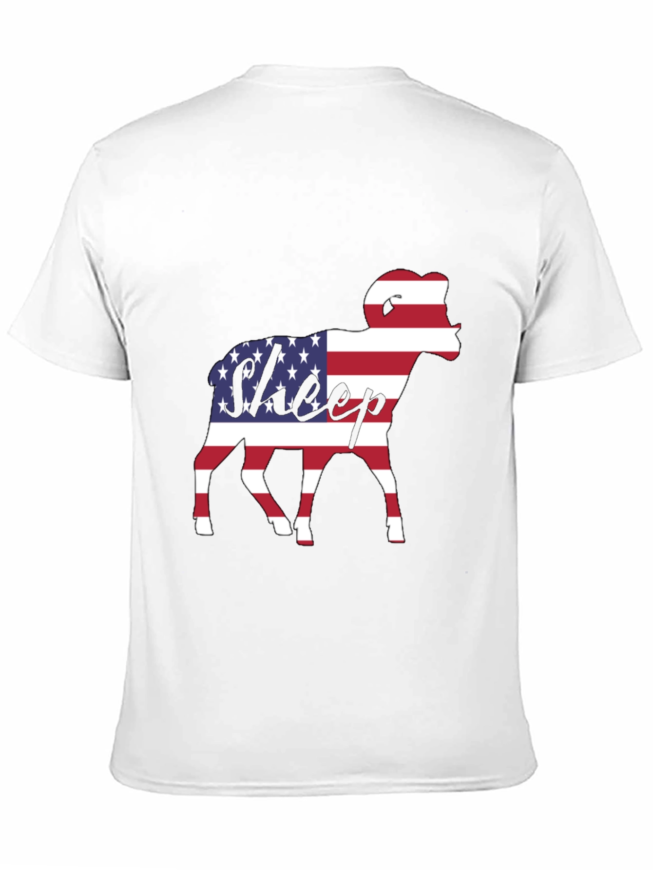Patriotic Sheep T-Shirt - USA Flag Graphic Tee