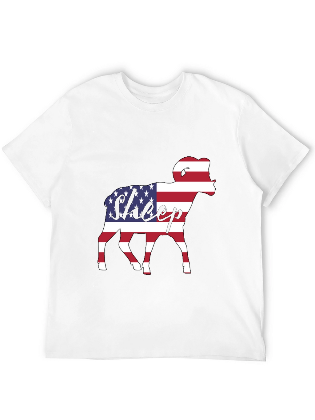 Patriotic Sheep T-Shirt - USA Flag Graphic Tee