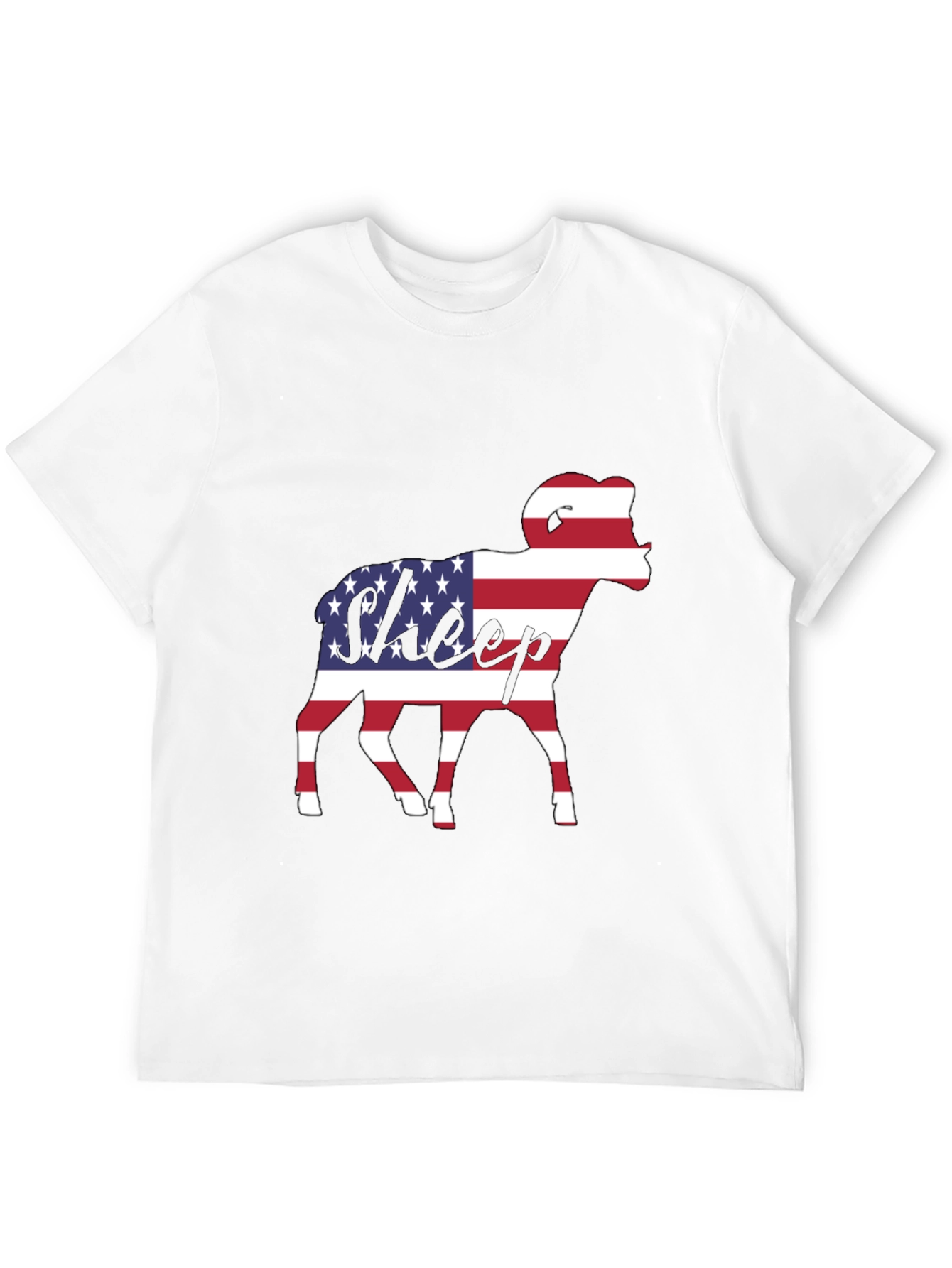 Patriotic Sheep T-Shirt - USA Flag Graphic Tee